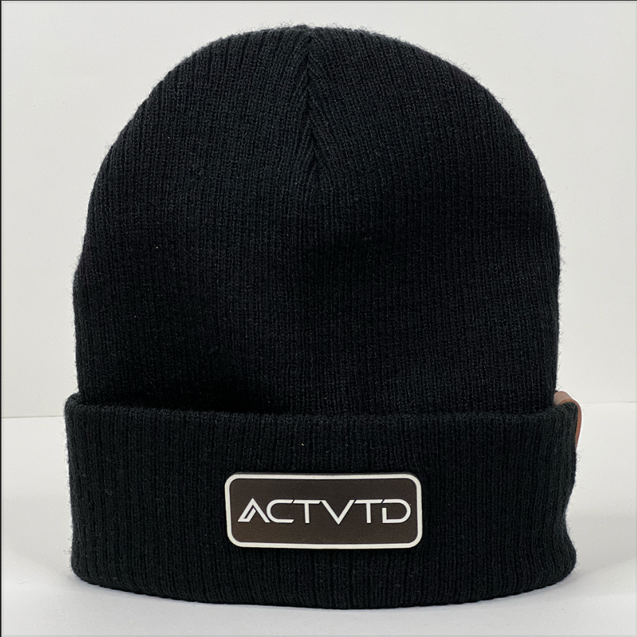 ACTVTD Leather Patch Beanie