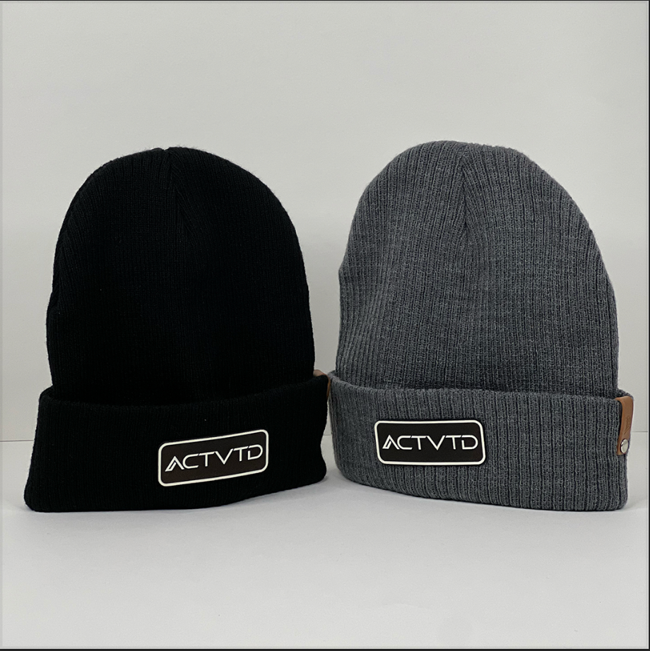 ACTVTD Leather Patch Beanie